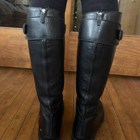 Gucci Leather Knee High Horsebit Accent Riding Boots - Picture 4 of 6